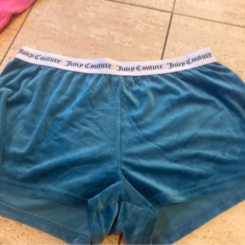 Juicy Couture Blue Velour Shorts